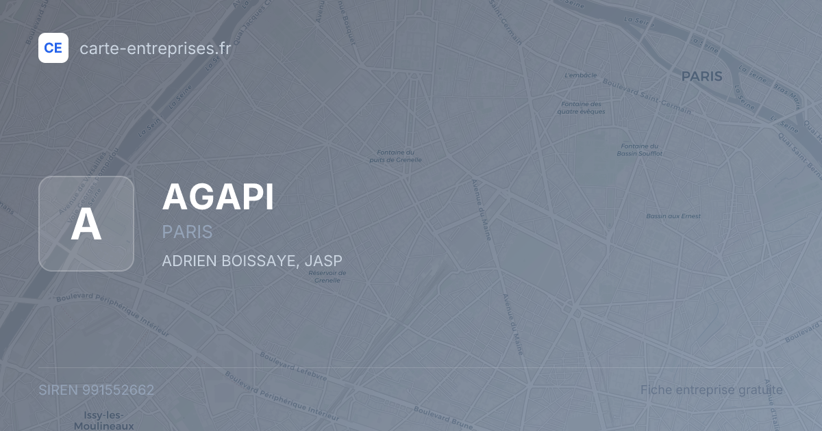 AGAPI — 991552662 — fiche entreprise