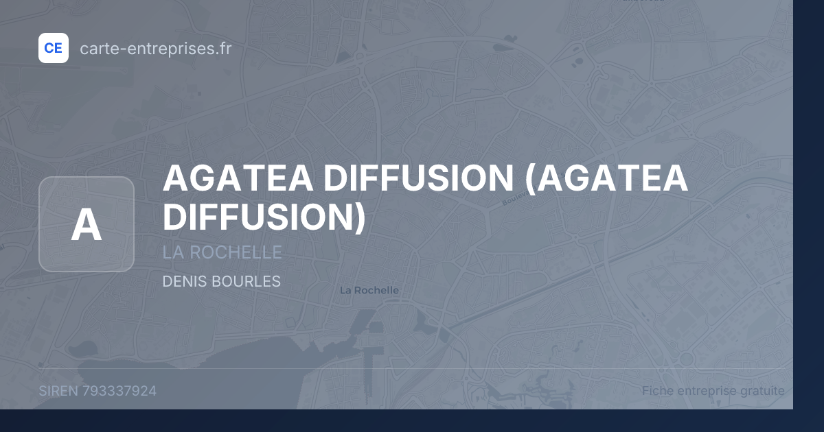 AGATEA DIFFUSION — 793337924 — fiche entreprise
