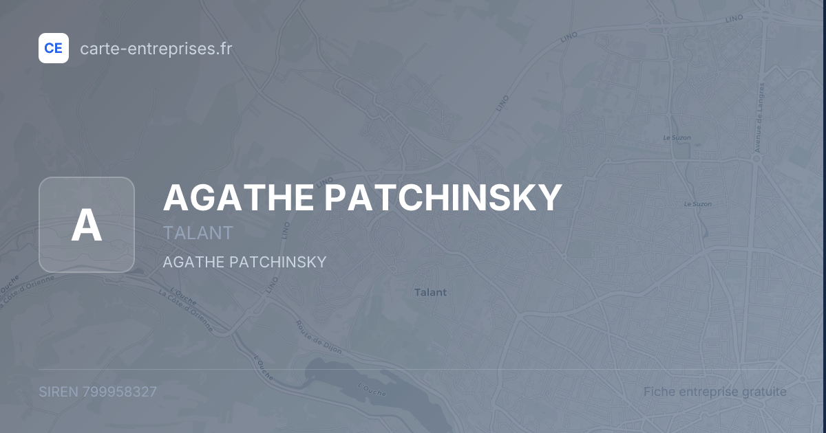 AGATHE PATCHINSKY — 799958327 — fiche entreprise