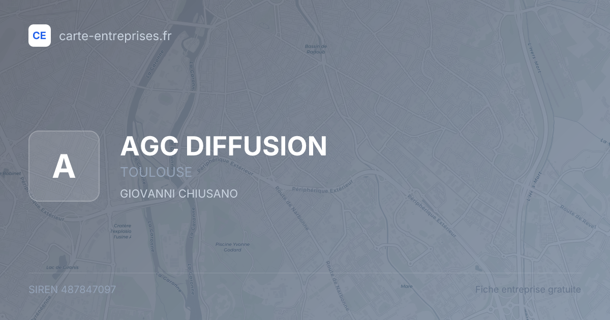 AGC DIFFUSION — 487847097 — fiche entreprise
