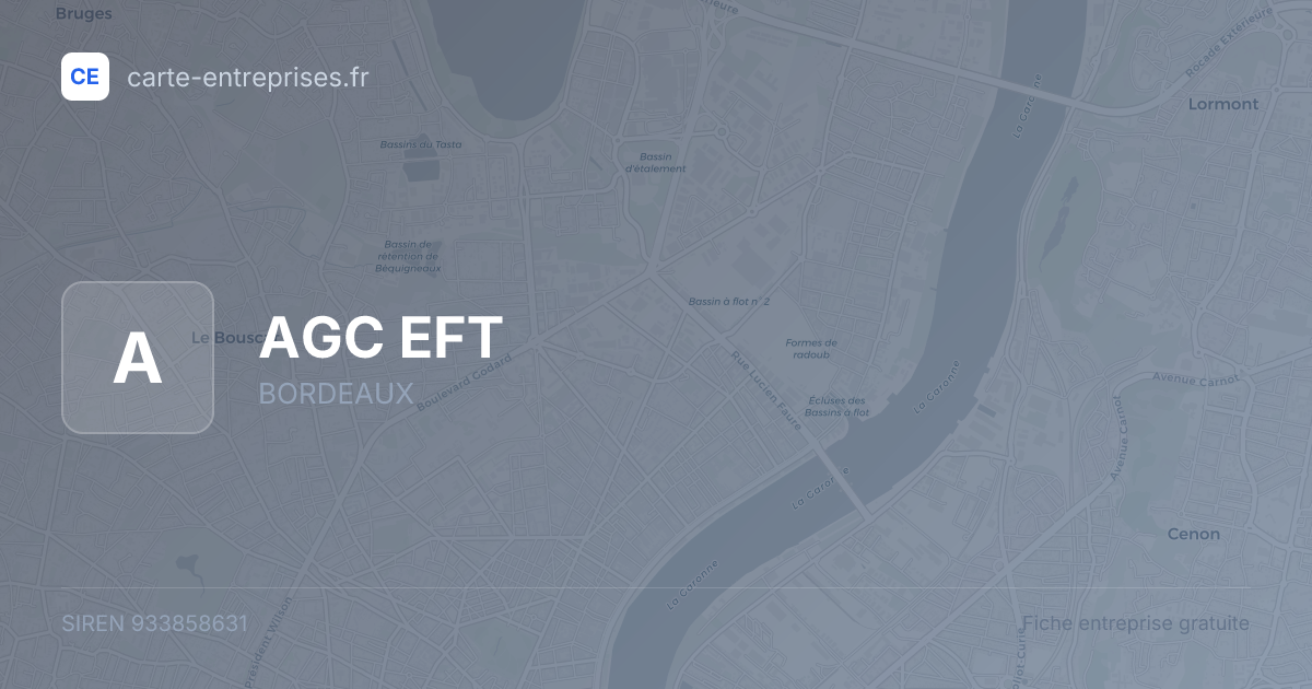 AGC EFT — 933858631 — fiche entreprise