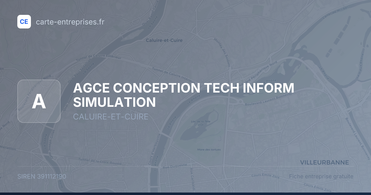 AGCE CONCEPTION TECH INFORM SIMULATION — 391112190 — fiche entreprise