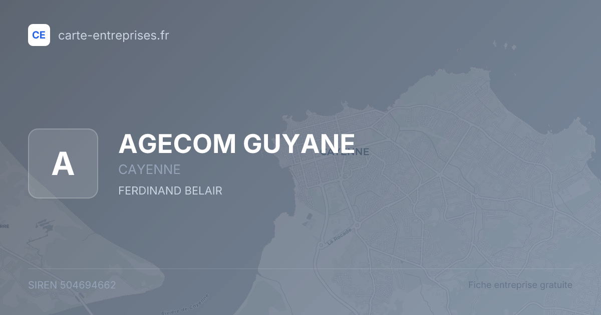 AGECOM GUYANE — 504694662 — fiche entreprise