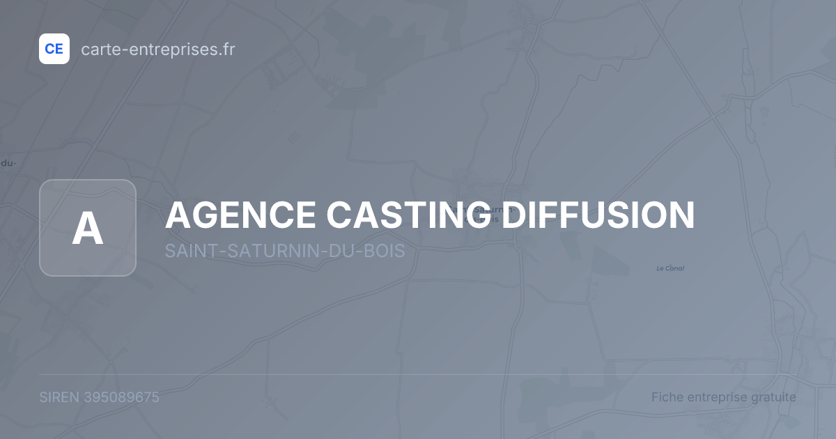 AGENCE CASTING DIFFUSION — 395089675 — fiche entreprise