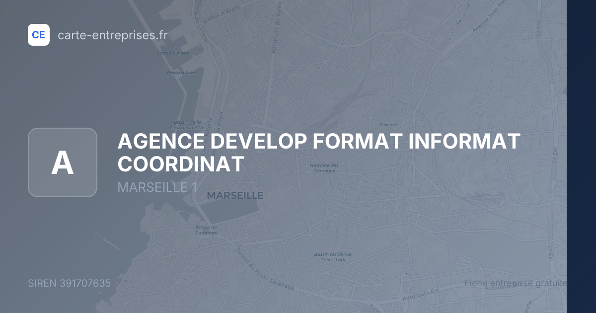 AGENCE DEVELOP FORMAT INFORMAT COORDINAT — 391707635 — fiche entreprise