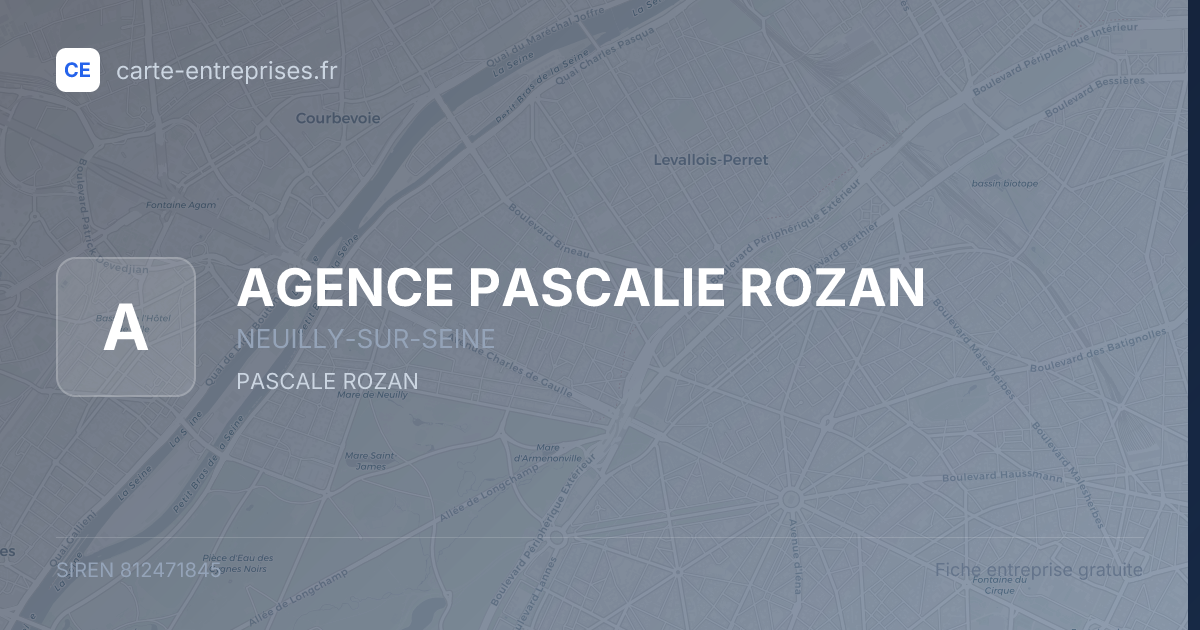 AGENCE PASCALIE ROZAN — 812471845 — fiche entreprise