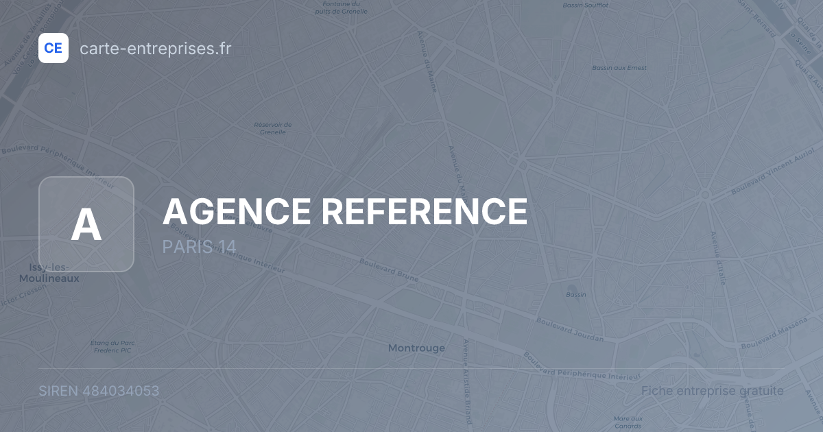 AGENCE REFERENCE — 484034053 — fiche entreprise
