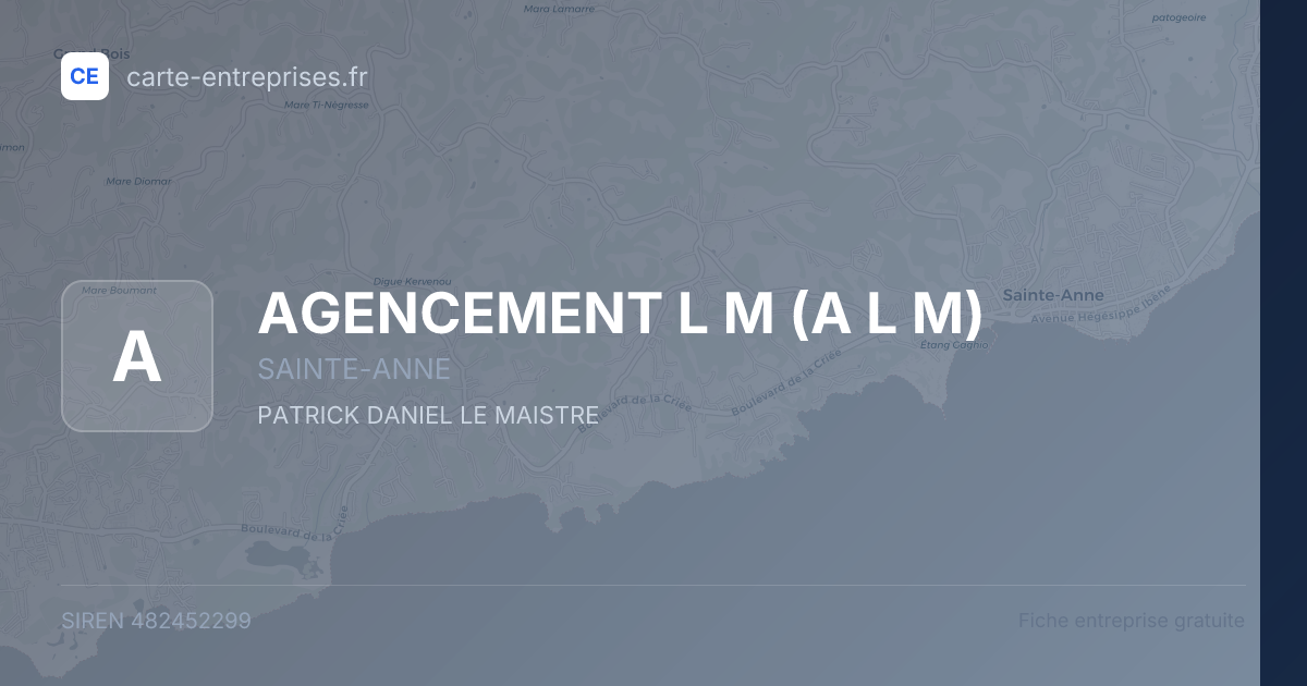 AGENCEMENT L M (A L M) — 482452299 — fiche entreprise