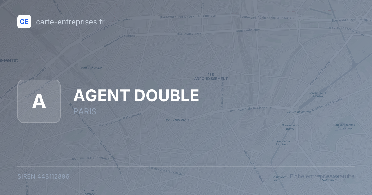 AGENT DOUBLE — 448112896 — fiche entreprise