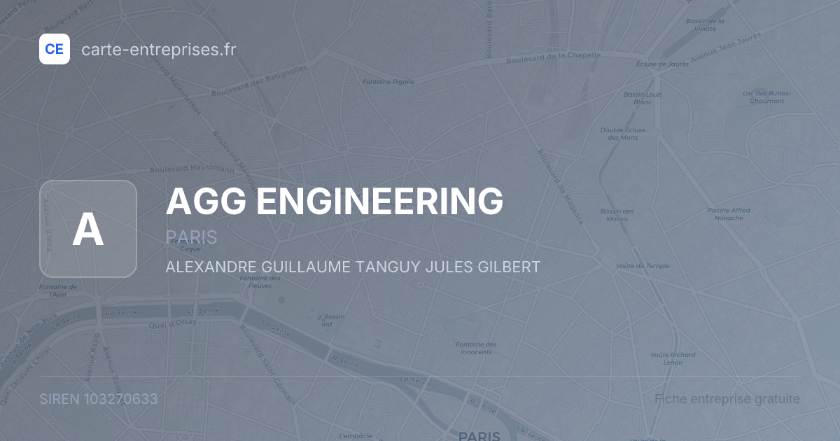 AGG ENGINEERING — 103270633 — fiche entreprise