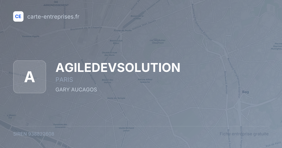 AGILEDEVSOLUTION — 938822608 — fiche entreprise