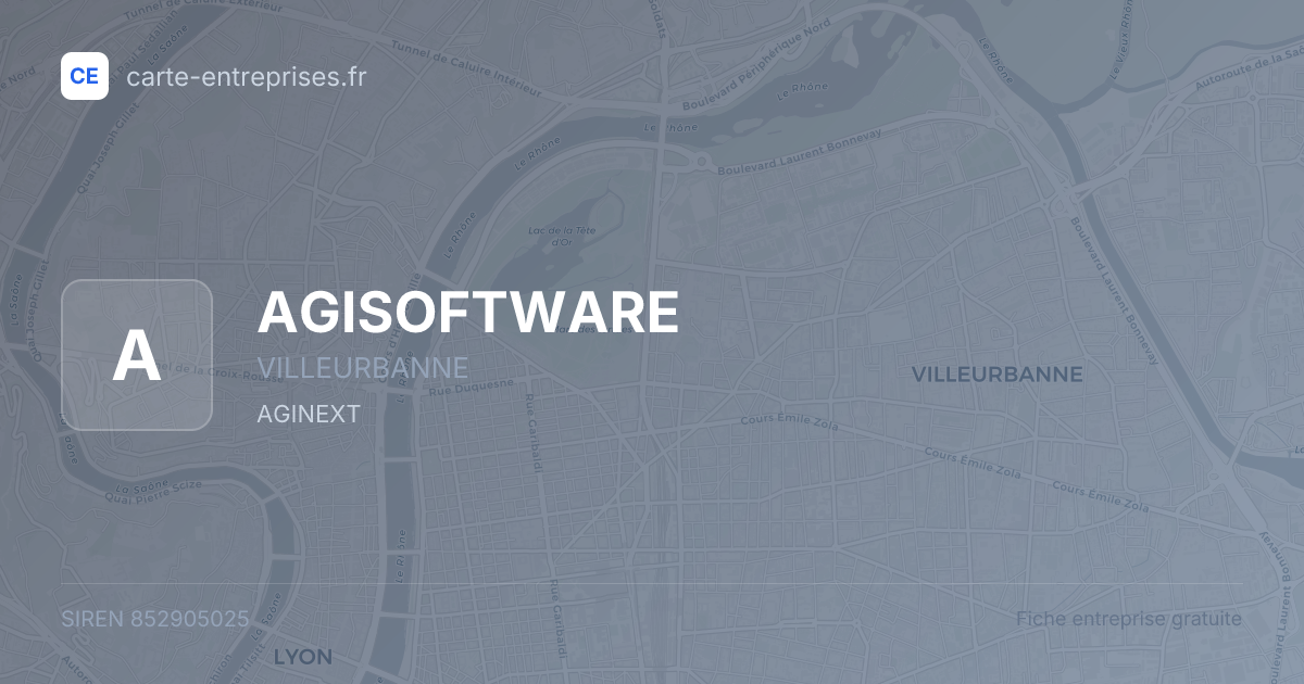 AGISOFTWARE — 852905025 — fiche entreprise