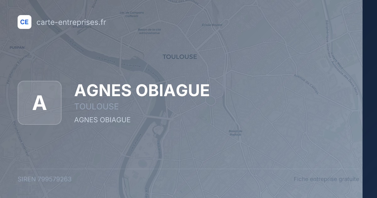 AGNES OBIAGUE — 799579263 — fiche entreprise