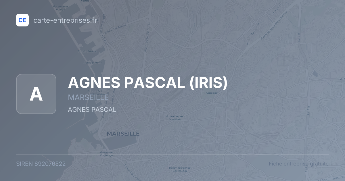 AGNES PASCAL (IRIS) — 892076522 — fiche entreprise