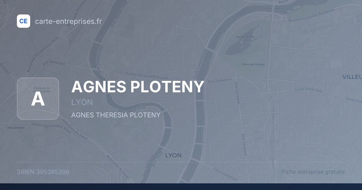 AGNES PLOTENY — 395385396 — fiche entreprise