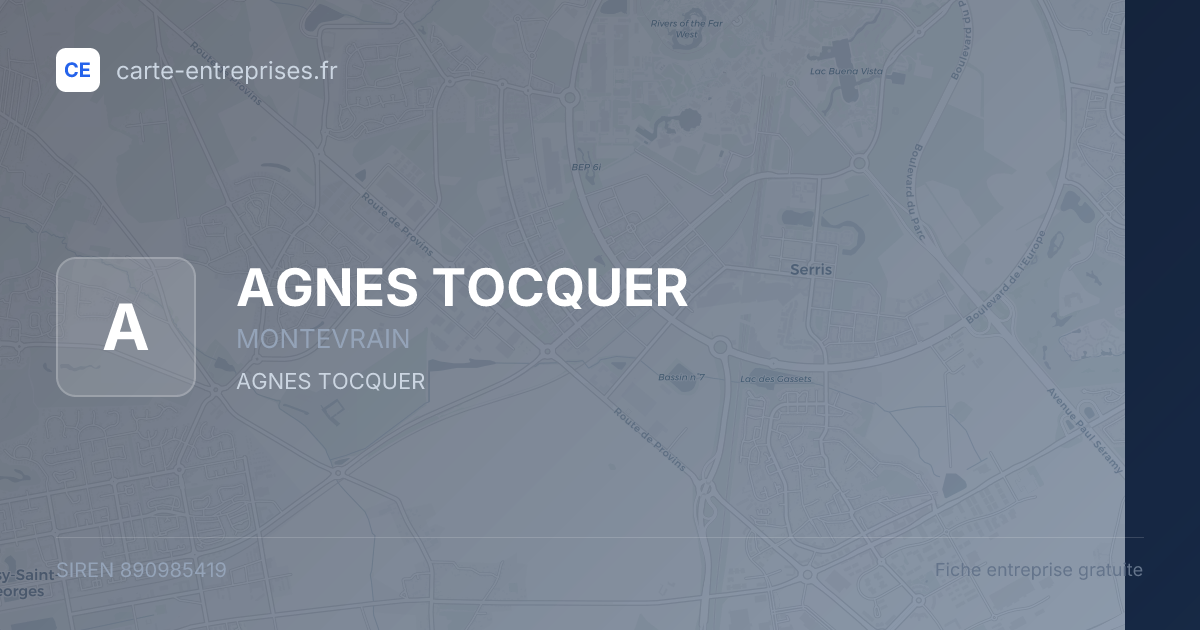 AGNES TOCQUER — 890985419 — fiche entreprise