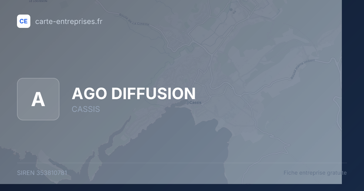 AGO DIFFUSION — 353810781 — fiche entreprise