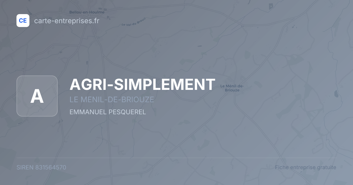 AGRI-SIMPLEMENT — 831564570 — fiche entreprise