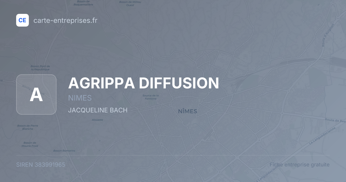 AGRIPPA DIFFUSION — 383991965 — fiche entreprise
