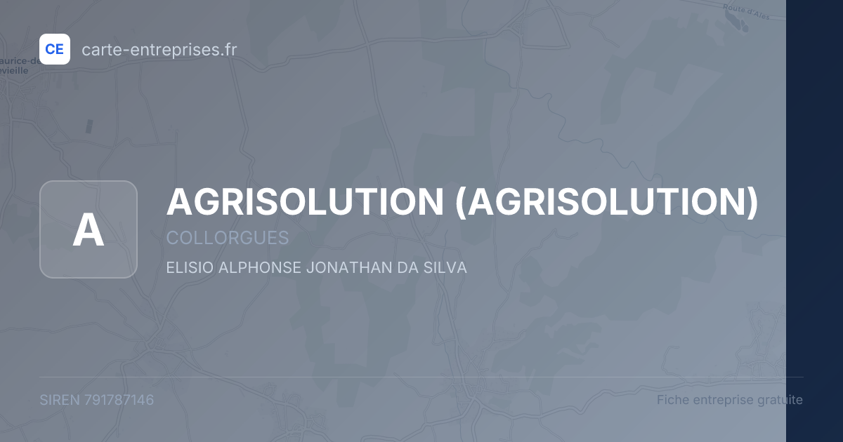 AGRISOLUTION — 791787146 — fiche entreprise