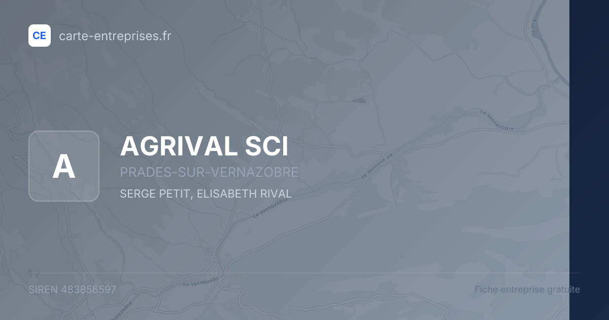 AGRIVAL SCI — 483856597 — fiche entreprise