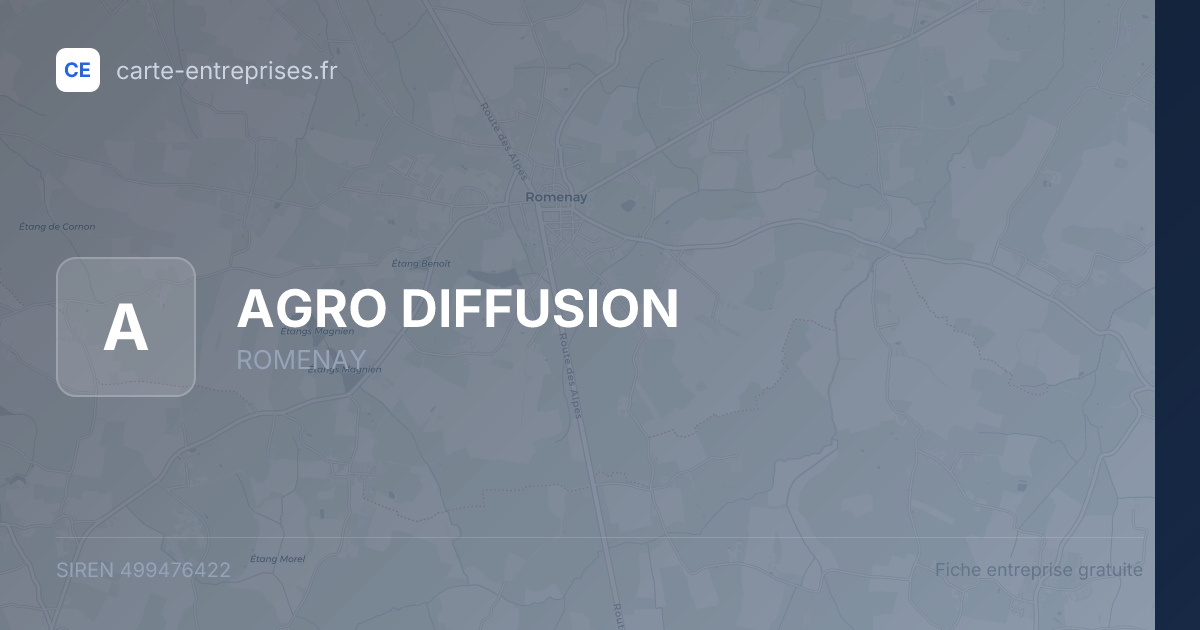 AGRO DIFFUSION — 499476422 — fiche entreprise