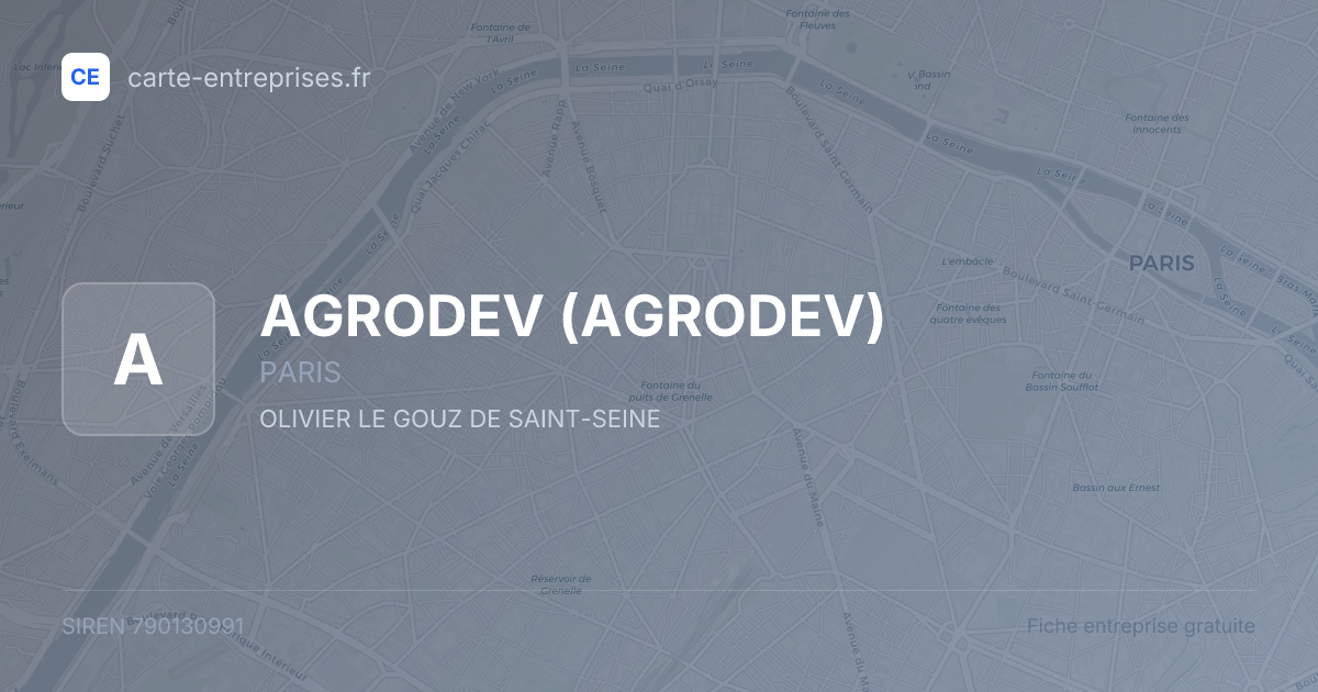 AGRODEV — 790130991 — fiche entreprise
