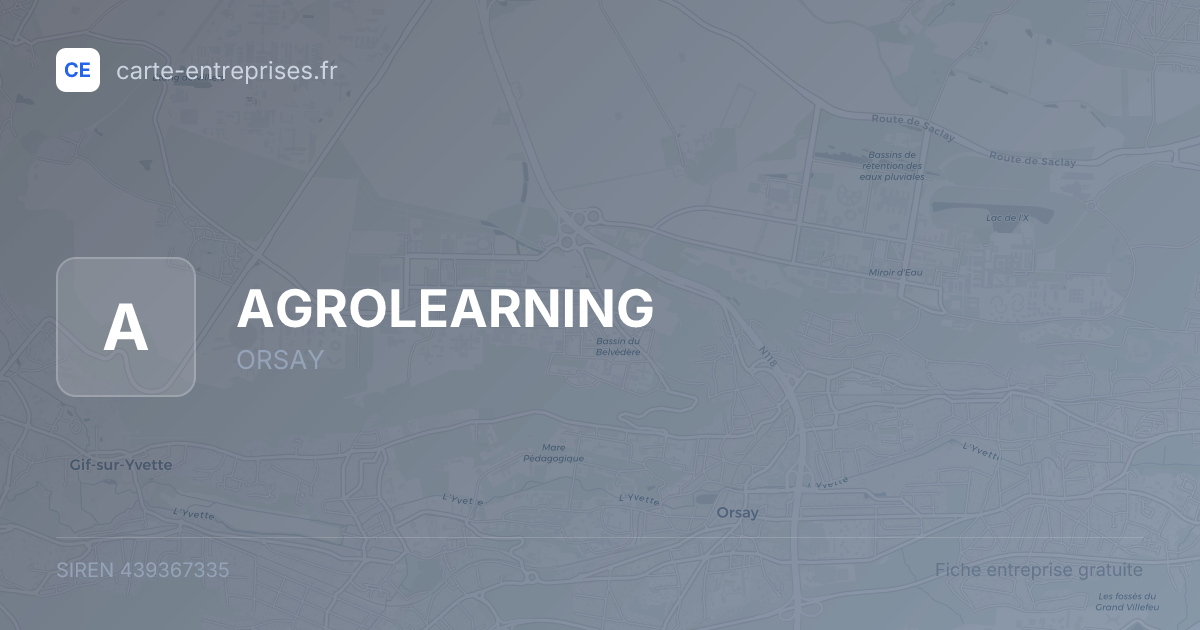 AGROLEARNING — 439367335 — fiche entreprise