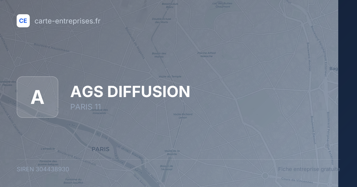 AGS DIFFUSION — 304438930 — fiche entreprise