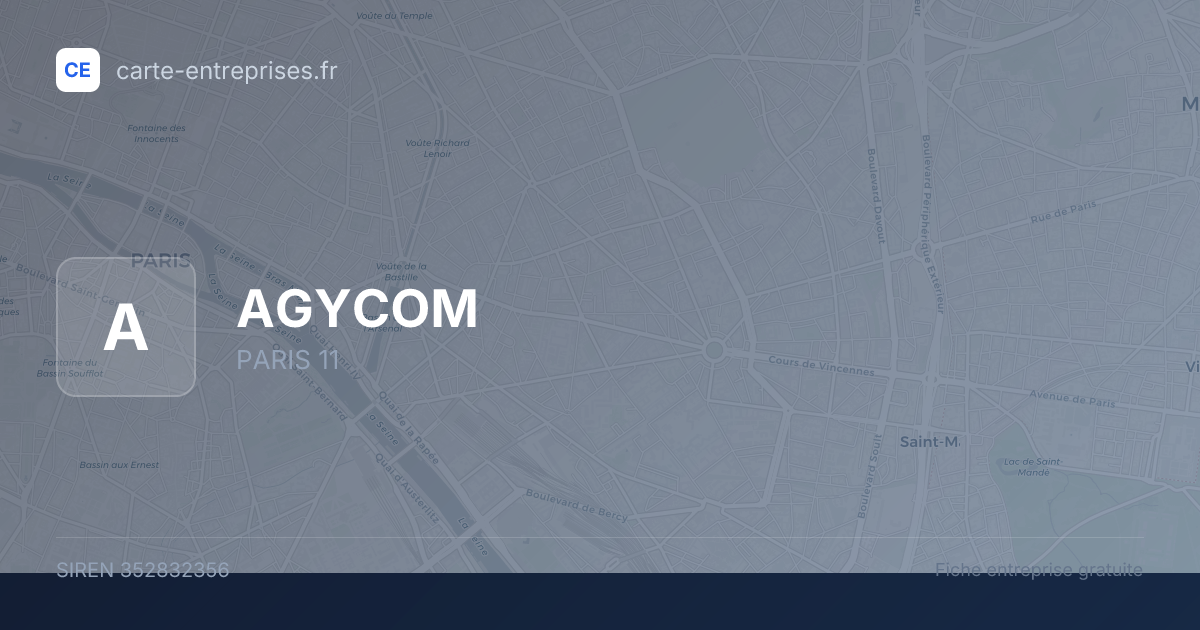 AGYCOM — 352832356 — fiche entreprise