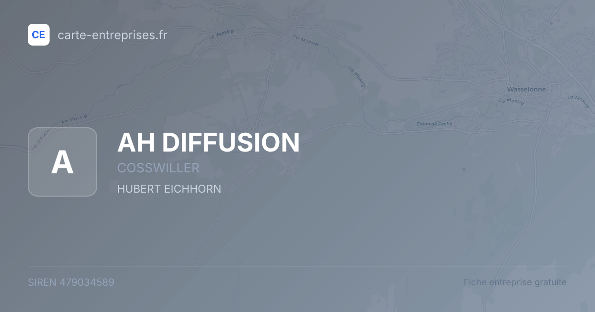 AH DIFFUSION — 479034589 — fiche entreprise
