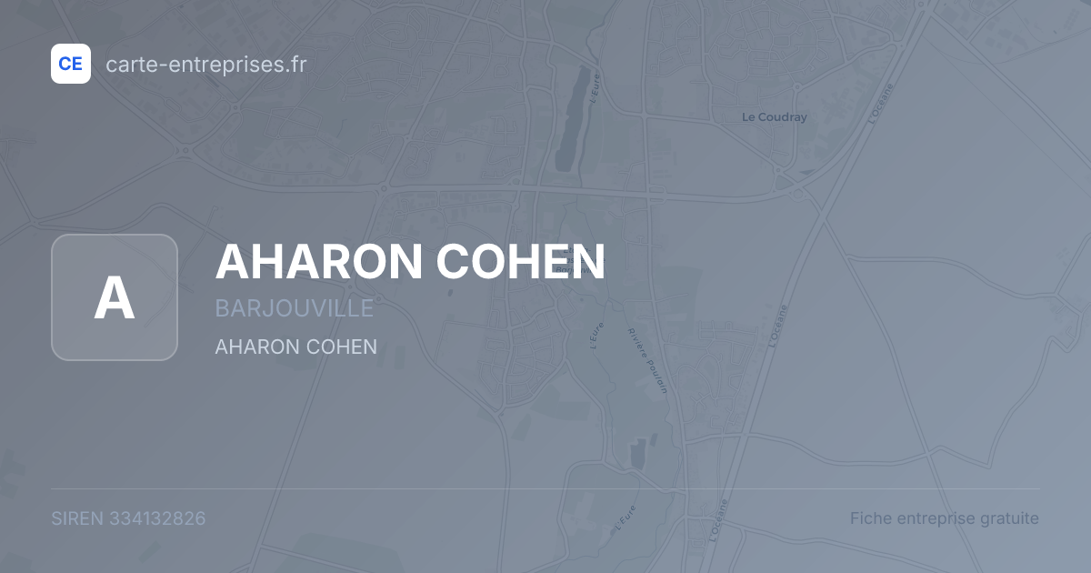 AHARON COHEN — 334132826 — fiche entreprise