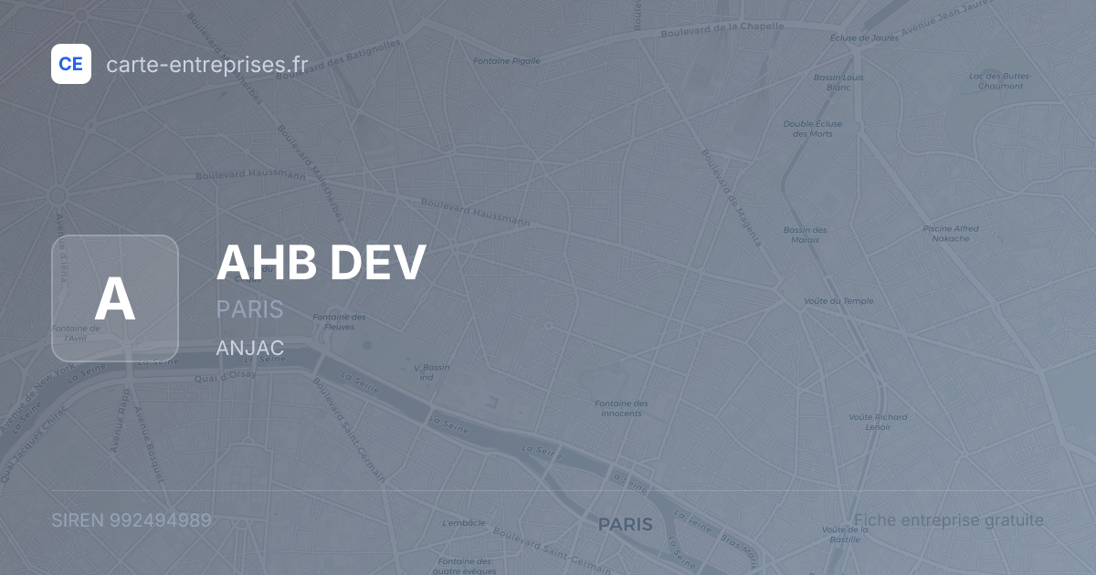 AHB DEV — 992494989 — fiche entreprise