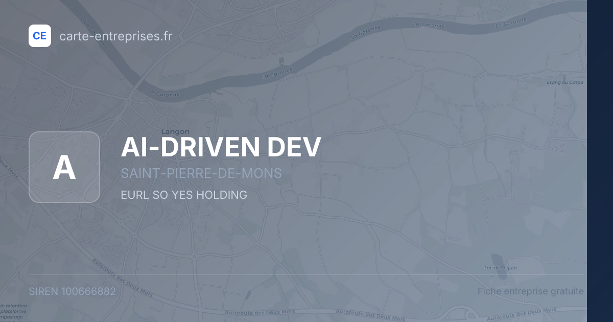 AI-DRIVEN DEV — 100666882 — fiche entreprise