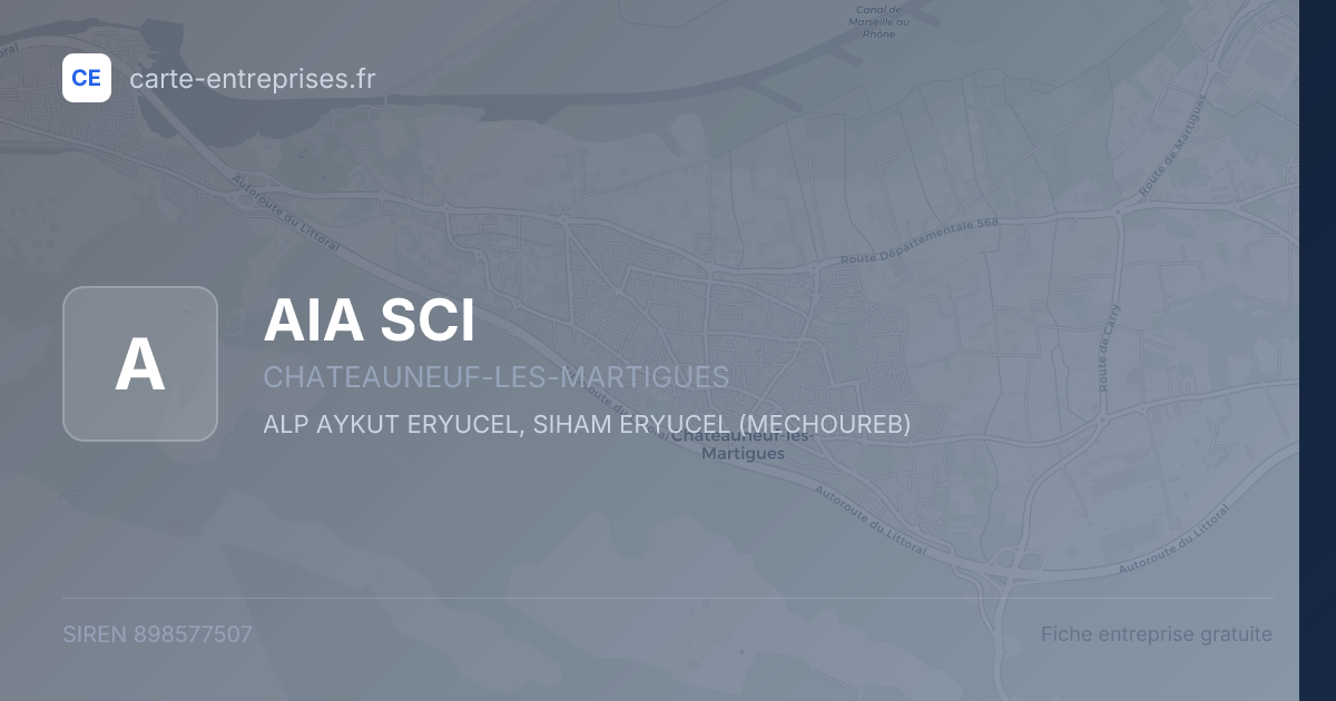 AIA SCI — 898577507 — fiche entreprise