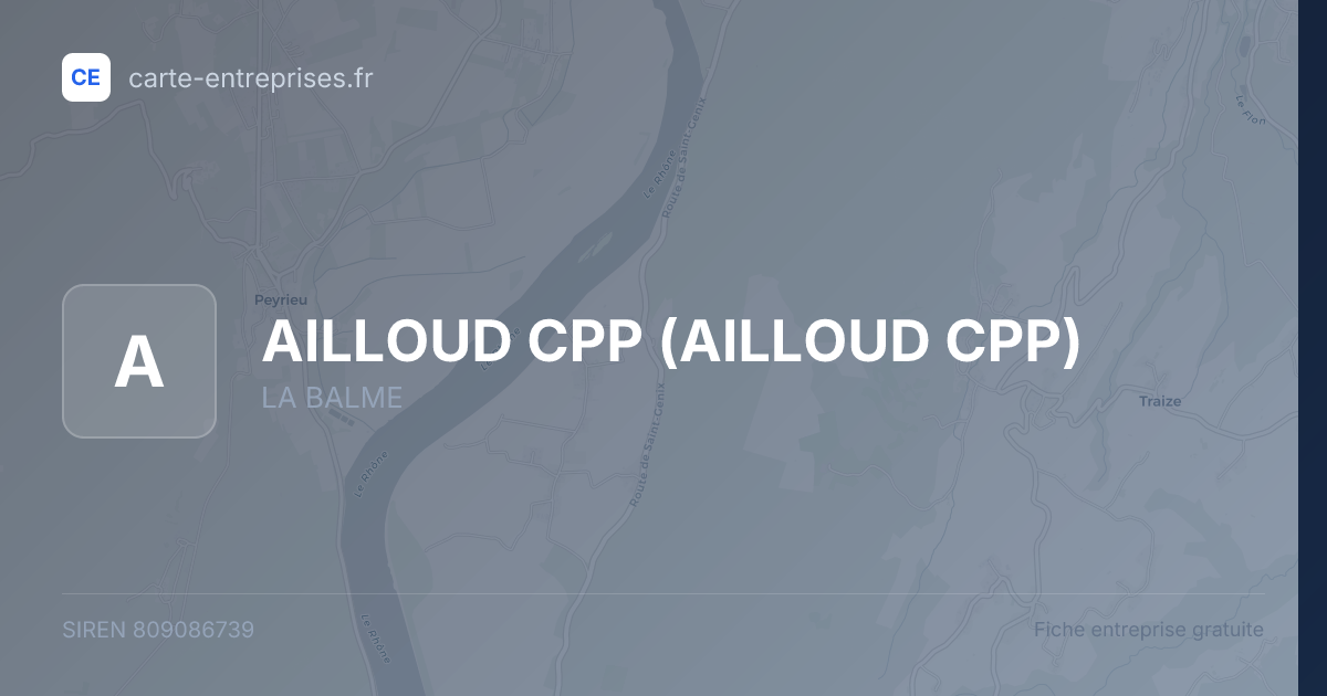 AILLOUD CPP — 809086739 — fiche entreprise