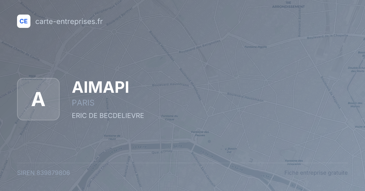 AIMAPI — 839879806 — fiche entreprise