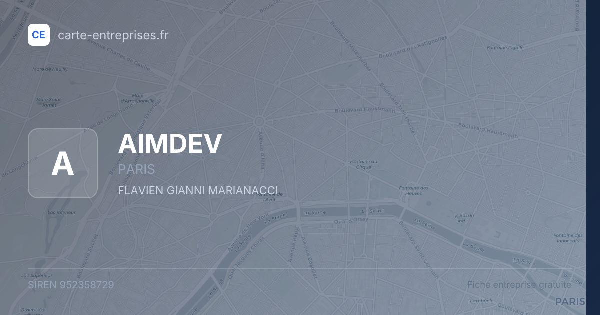 AIMDEV — 952358729 — fiche entreprise