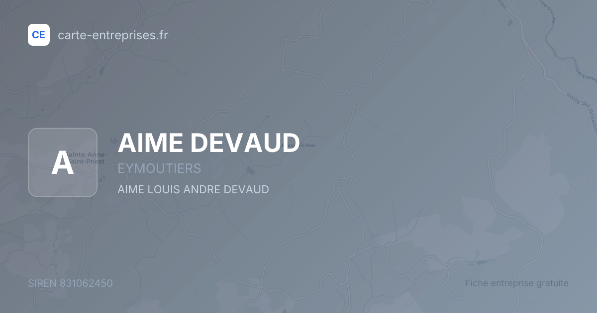 AIME DEVAUD — 831062450 — fiche entreprise