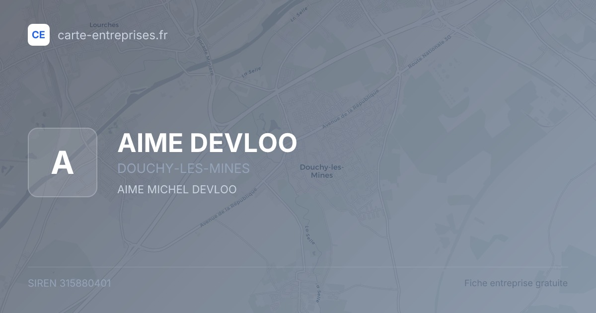 AIME DEVLOO — 315880401 — fiche entreprise