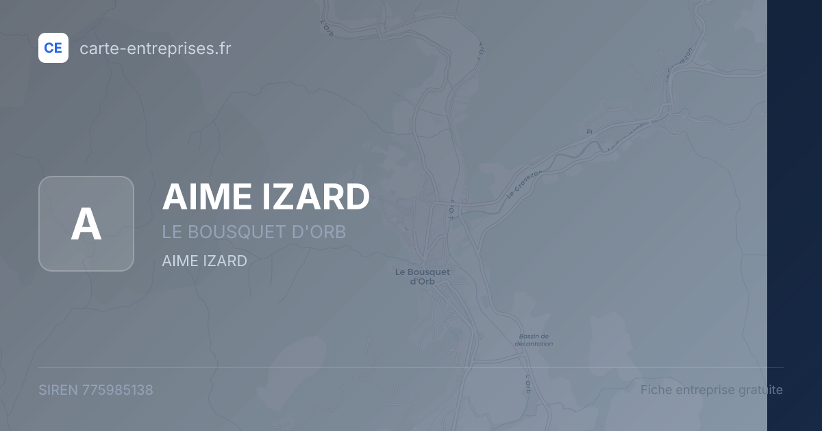 AIME IZARD — 775985138 — fiche entreprise