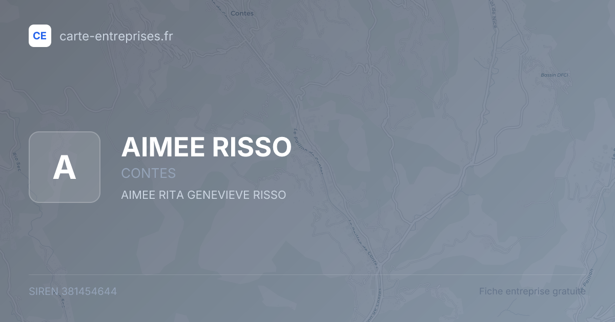 AIMEE RISSO — 381454644 — fiche entreprise