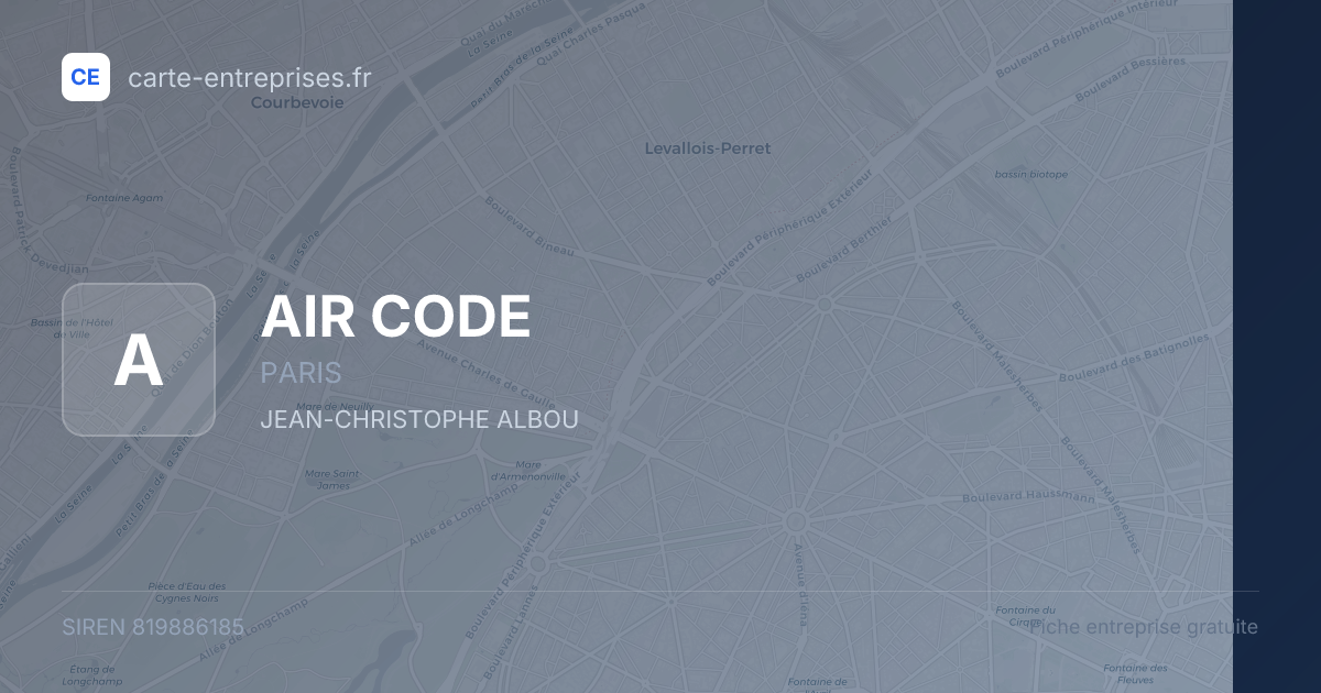 AIR CODE — 819886185 — fiche entreprise
