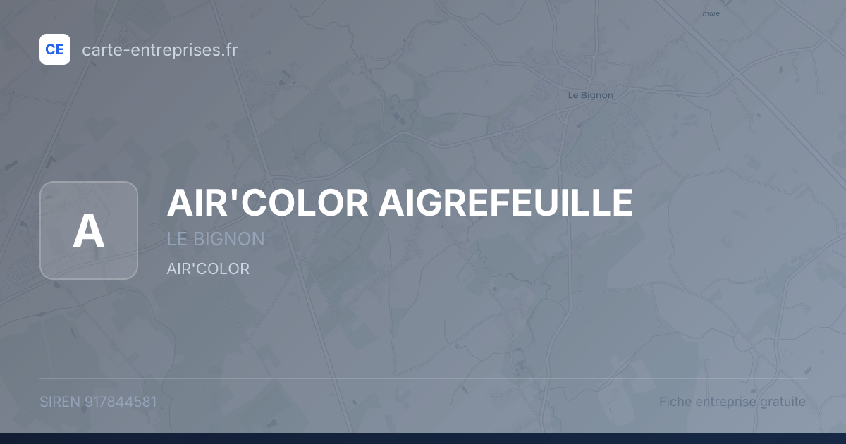 AIR'COLOR AIGREFEUILLE — 917844581 — fiche entreprise