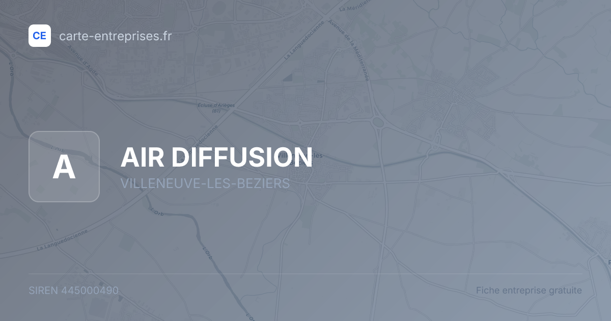AIR DIFFUSION — 445000490 — fiche entreprise