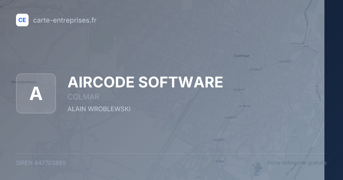 AIRCODE SOFTWARE — 447703885 — fiche entreprise