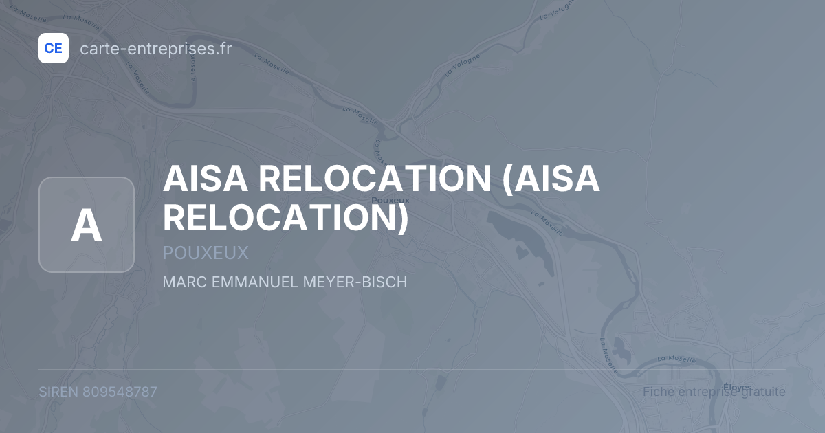 AISA RELOCATION — 809548787 — fiche entreprise