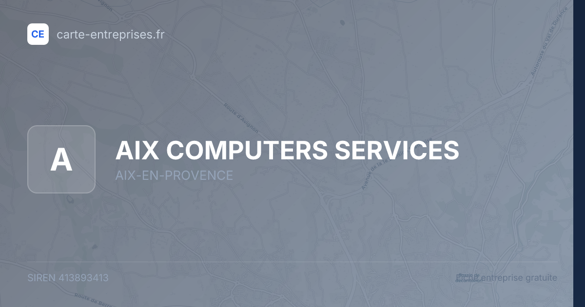 AIX COMPUTERS SERVICES — 413893413 — fiche entreprise