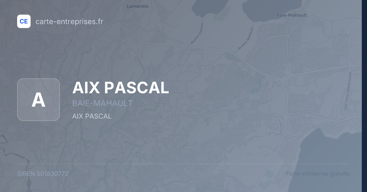 AIX PASCAL — 501830772 — fiche entreprise