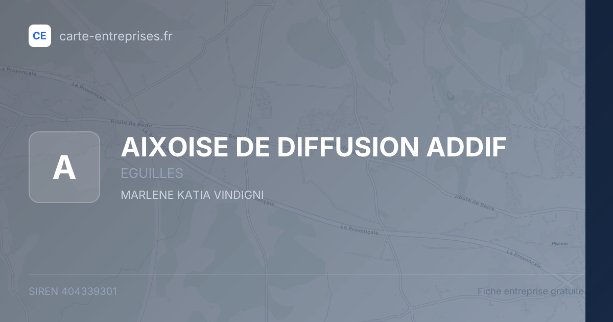 AIXOISE DE DIFFUSION ADDIF — 404339301 — fiche entreprise